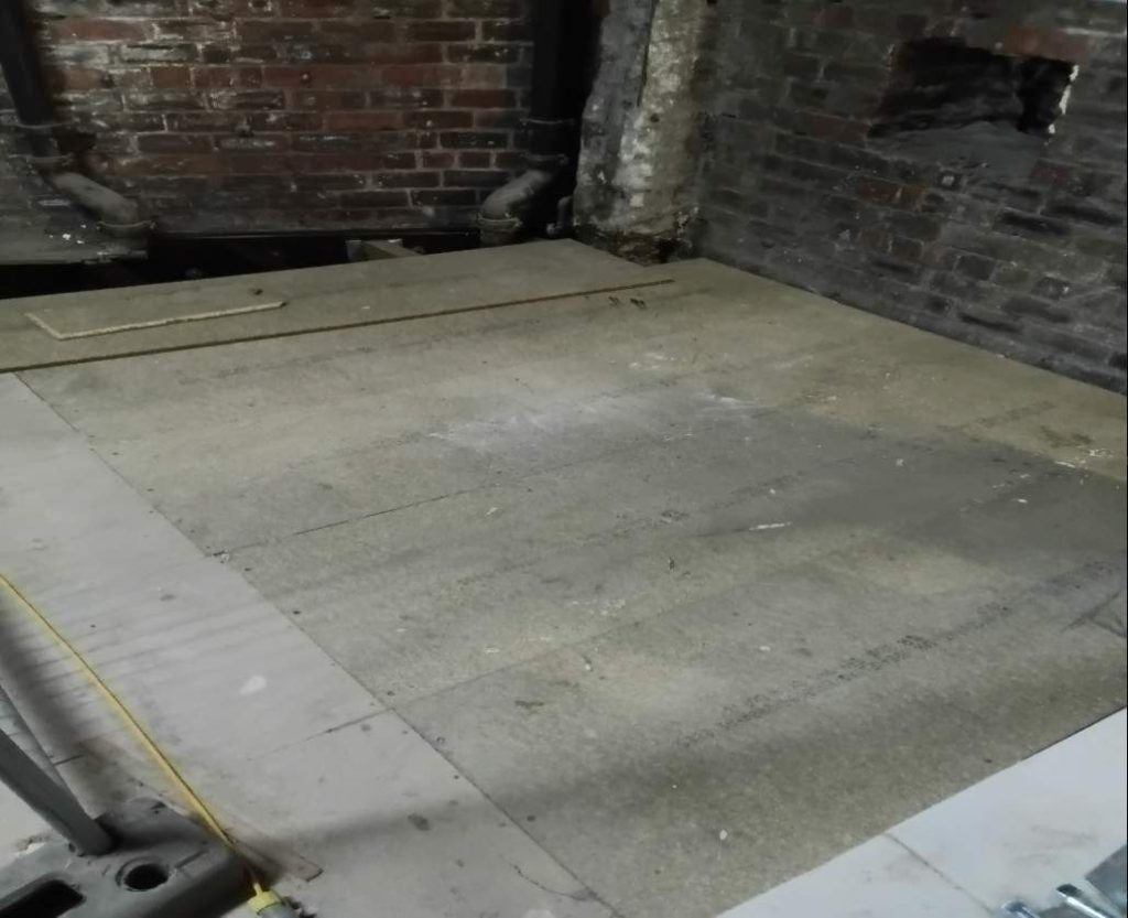 Completed floor repairs.