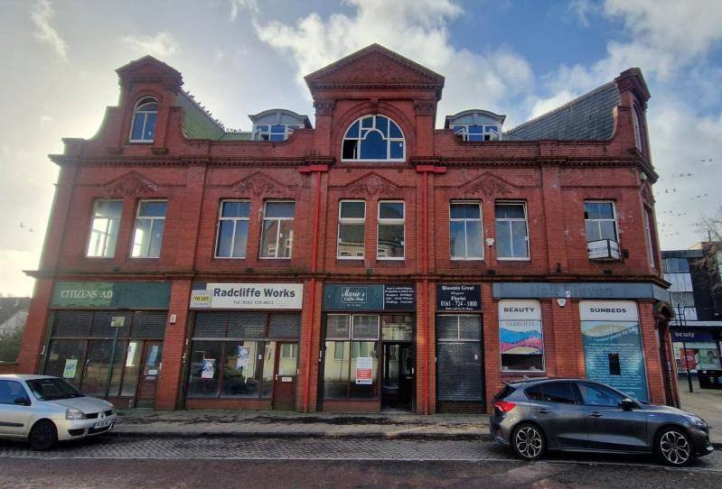 Frontage of Radcliffe Market.
