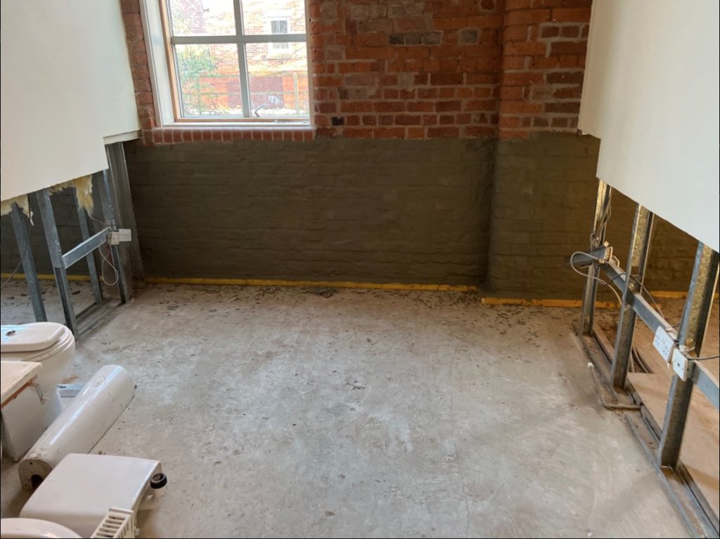 Freshly applied Type C Waterproofing