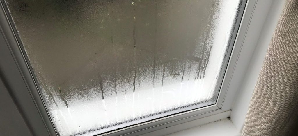 Winter Condensation Checklist for UK Landlords 7 Condensation beading on a window