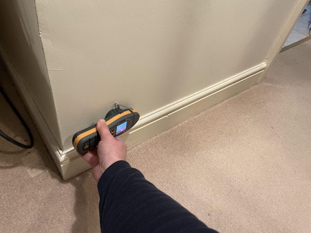 Damp detection in bedroom in bristol