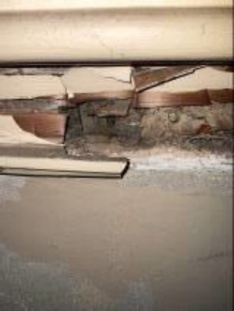 dry rot in a cornice