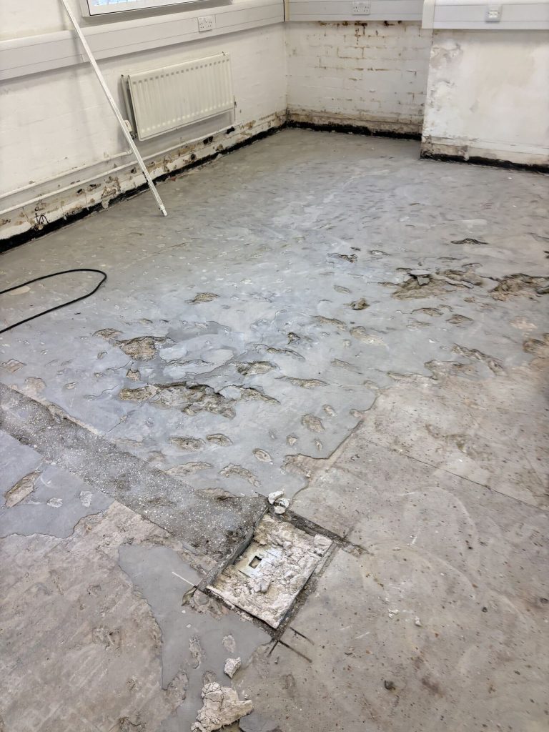 Commercial Concrete Damage in London: Causes, Risks & Repair Solutions 1 moisture damage on a concrete basement floor