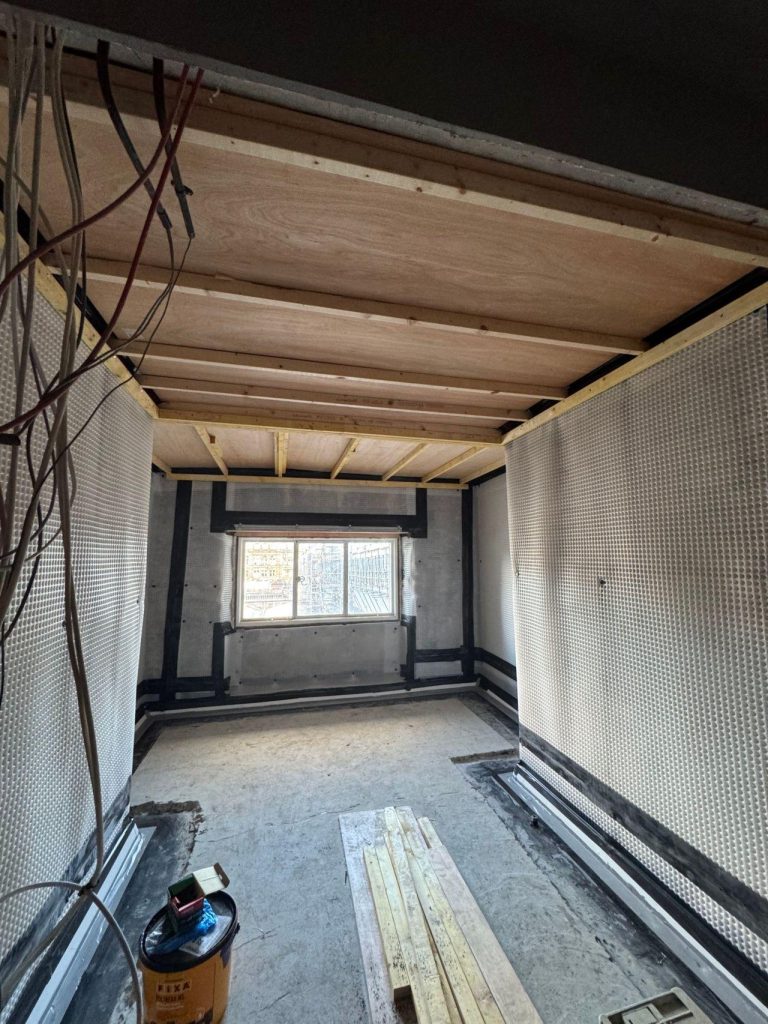 Below ground waterproofing installation in Dundee