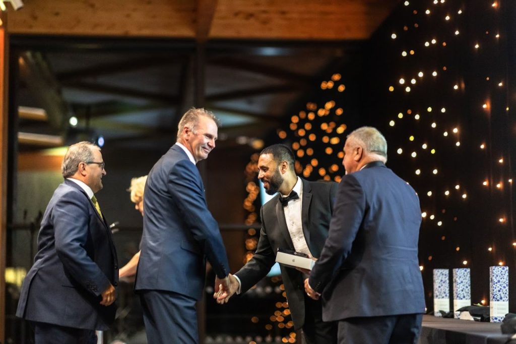 Timberwise Receives Three Nominations for the 2026 Property Care Awards 1 Barrie and Mark collecting Training and Staff Development Award 2023 Timberwise